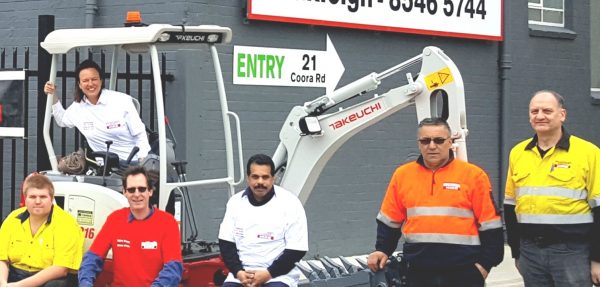 Takeuchi excavator used for Smart Hire excavation work