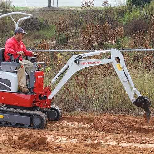 Compact excavation hire tools by Takeuchi